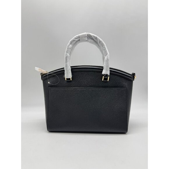 MICHAEL KORS Yara saffiano leather large dome satchel crossbody bag -Black - Picture 4 of 6